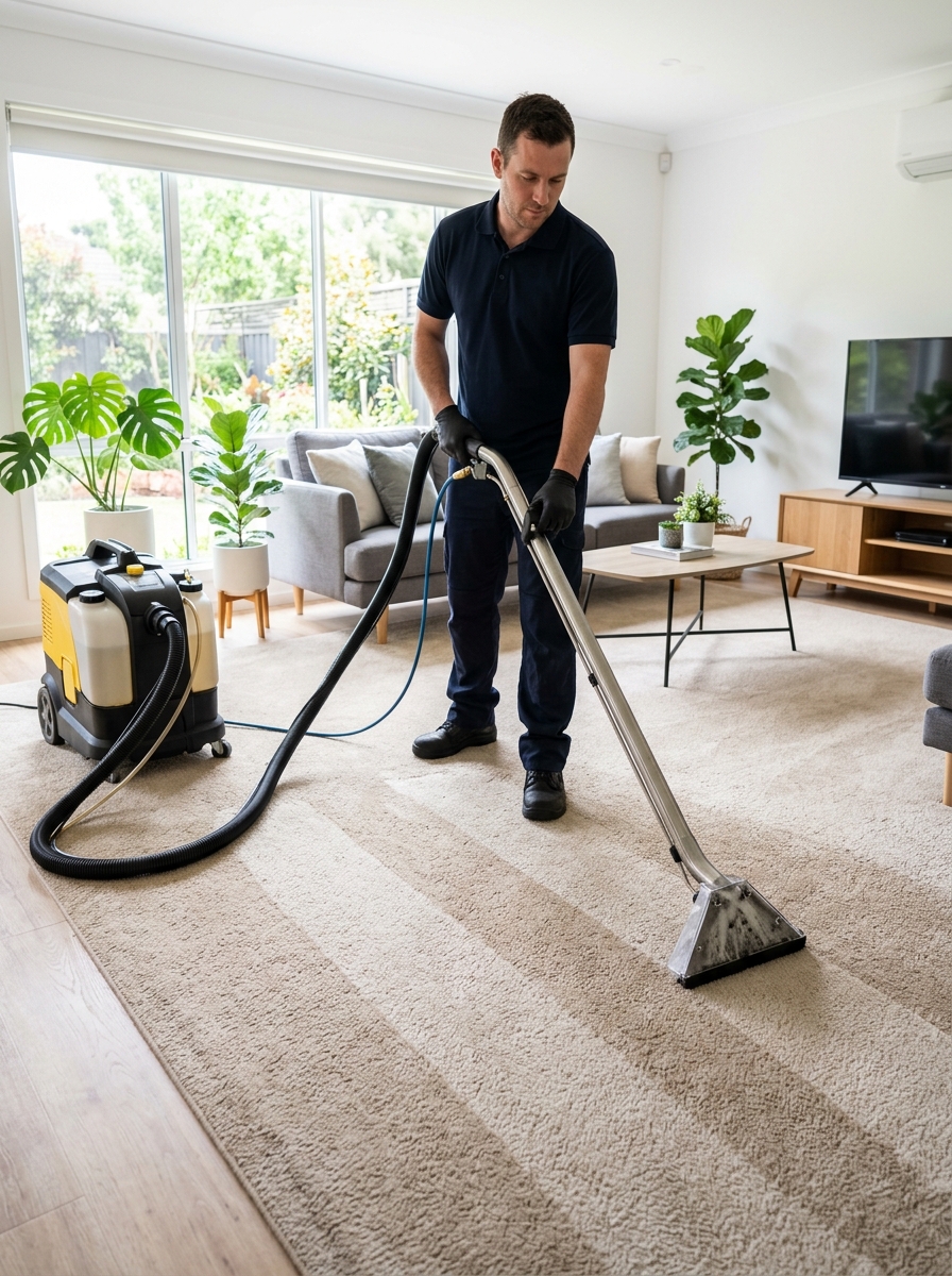 Carpet Cleaning — Hot-water extraction that lifts years of traffic.